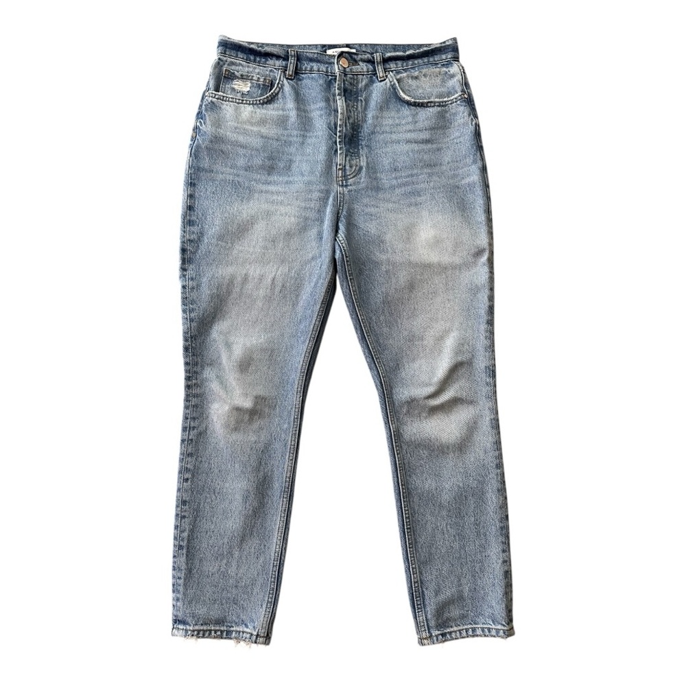 Anine Bing Blue Denim Straight Cut Jeans